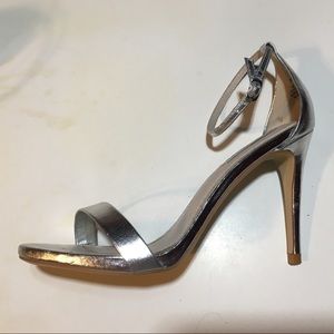 Steve Madden Silver Foil “Naked” Sandals